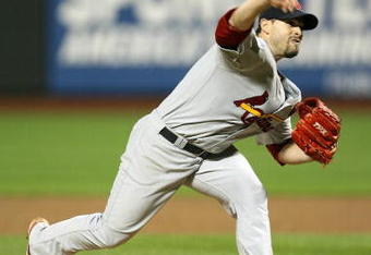 NEW YORK - JUNE 23:  Joel Pineiro #35 of the St. Louis Cardinals pitches against the New York Mets at Citi Field on June 23, 2009 in the Flushing neighborhood of the Queens borough of New York City.  (Photo by Michael Heiman/Getty Images)