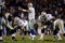 HARLOTTE, NC - OCTOBER 29:  Quarterback Tony Romo #9 of the Dallas Cowboys calls a play against the Carolina Panthers during the game on October 29, 2006 at Bank of America Stadium in Charlotte, North Carolina. The Cowboys won 35-14.  (Photo by Streeter Lecka/Getty Images)
