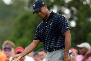 ATLANTA, GEORGIA - SEPTEMBER 26:  Tiger Woods reacts after missing a birdie putt on the 14th green during the third round of THE TOUR Championship presented by Coca-Cola, the final event of the PGA TOUR Playoffs for the FedExCup, at East Lake Golf Club on September 26, 2009 in Atlanta, Georgia.  (Photo by Kevin C. Cox/Getty Images)