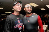 DENVER - SEPTEMBER 26:  (L-R) Matt Holliday and Albert Pujols of the St. Louis Cardinals celebrate clinching the National League Central Division after defeating the Colorado Rockies at Coors Field on September 26, 2009 in Denver, Colorado. The Cardinals defeated the Rockies 6-3.  (Photo by Doug Pensinger/Getty Images)