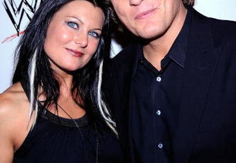 HOLLYWOOD - AUGUST 21:  Wrestlers Katie Lee and  William Regal arrive at the WWE's SummerSlam Kickoff Party at H-Wood Club on August 21, 2009 in Hollywood, California.  (Photo by Frazer Harrison/Getty Images)