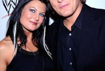 HOLLYWOOD - AUGUST 21:  Wrestlers Katie Lee and  William Regal arrive at the WWE's SummerSlam Kickoff Party at H-Wood Club on August 21, 2009 in Hollywood, California.  (Photo by Frazer Harrison/Getty Images)