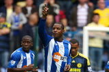 WIGAN, ENGLAND - SEPTEMBER 26:  Titus Bramble of Wigan Athletic celebrates scoring during the Barclays Premier League match between Wigan Athletic and Chelsea at DW Stadium on September 26, 2009 in Wigan, England.  (Photo by Phil Cole/Getty Images)