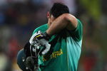 CENTURION, SOUTH AFRICA - SEPTEMBER 27:  Graeme Smith of South Africa walks off after his dismissal during the  ICC Champions Trophy group B match between South Africa and England at Centurion on September 27, 2009 in Centurion, South Africa.  (Photo by Tom Shaw/Getty Images)