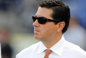 BALTIMORE, MD - AUGUST 13:  Dan Snyder, owner of the Washington Redskins, during warm ups of a NFL preseason football game against the Baltimore Ravens on August 13, 2009 at M & T Bank Stadium in Baltimore, Maryland.   (Photo by Mitchell Layton/Getty Images)