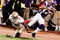 MINNEAPOLIS, MN - SEPTEMBER 27: Greg Lewis #17 of the Minnesota Vikings catches a 32-yard pass for a touchdown with two seconds on the clock against Mark Roman #26 of the San Francisco 49ers at Hubert H. Humphrey Metrodome on September 27, 2009 in Minneapolis, Minnesota. The Vikings defeated the 49ers 27-24. (Photo by Genevieve Ross/Getty Images)