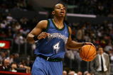 LOS ANGELES, CA - JANUARY 27:  Randy Foye #4 of the Minnesota Timberwolves moves the ball against the Los Angeles Clippers at Staples Center on January 27, 2007 in Los Angeles, California.  The Timberwolves won 101-87.  NOTE TO USER: User expressly acknowledges and agrees that, by downloading and/or using this Photograph, user is consenting to the terms and conditions of the Getty Images License Agreement. (Photo by Harry How/Getty Images)
