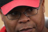 SANTA CLARA, CA - MAY 01:  Head coach Mike Singletary of the San Francisco 49ers talks with the media during the 49ers Minicamp at their training facilities on May 1, 2009 in Santa Clara, California.  (Photo by Jed Jacobsohn/Getty Images)