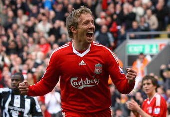 LIVERPOOL, UNITED KINGDOM - MAY 03:  Lucas of Liverpool celebrates scoreing his team's third goal during the Barclays Premier League match between Liverpool and Newcastle United at Anfield on May 3, 2009 in Liverpool, England.  (Photo by Alex Livesey/Getty Images)