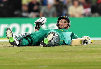 CENTURION, SOUTH AFRICA - SEPTEMBER 27: Graeme Smith of South Africa in action during The ICC Champions Trophy match between South Africa and England on September 27, 2009 at The Supersport Stadium in Centurion, South Africa.  (Photo by Lee Warren/Gallo Images/Getty Images)