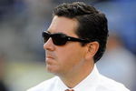 BALTIMORE, MD - AUGUST 13:  Dan Snyder, owner of the Washington Redskins, during warm ups of a NFL preseason football game against the Baltimore Ravens on August 13, 2009 at M & T Bank Stadium in Baltimore, Maryland.   (Photo by Mitchell Layton/Getty Images)