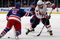 NEW YORK - SEPTEMBER 24:  Alex Ovechkin #8 of the Washington Capitals skates against Dan Girardi #5 of the New York Rangers during their preseason game on  September 24, 2009 at Madison Square Garden in New York City.  (Photo by Jim McIsaac/Getty Images)