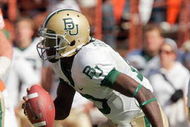 AUSTIN, TX - NOVEMBER 8:  Quarterback Robert Griffin #10 of the Baylor Bears runs the ball during the game against the Texas Longhorns on November 8, 2008 at Darrell K Royal-Texas Memorial Stadium in Austin, Texas.  Texas won 45-21. (Photo by Brian Bahr/Getty Images)