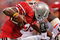 COLUMBUS, OH - SEPTEMBER 26:  Defensive end Clay Nurse #97 of the Illinois Fighting Illini hauls down quarterback Terrelle Pryor #2 of the Ohio State Buckeyes by his facemask at Ohio Stadium on September 26, 2009 in Columbus, Ohio. Nurse was assessed a facemasking penalty. (Photo by Jamie Sabau/Getty Images)