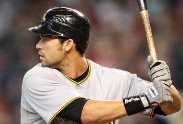 PHOENIX - JULY 25:  Garrett Jones #46 of the Pittsburgh Pirates at bat during the major league baseball game against the Arizona Diamondbacks at Chase Field on July 25, 2009 in Phoenix, Arizona. The Diamondbacks defeated the Pirates 7-0.  (Photo by Christian Petersen/Getty Images)