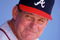 19 APR 1992:  ATLANTA MANAGER BOBBY COX IN THE DUGOUT DURING THE BRAVES GAME VERSUS THE LOS ANGELES DODGERS AT DODGER STADIUM IN LOS ANGELES, CALIFORNIA. Mandatory Credit: Stephen Dunn/ALLSPORT