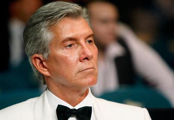 LAS VEGAS - SEPTEMBER 19:  Boxing ring announcer Michael Buffer watches an undercard fight at the Floyd Mayweather Jr. and Juan Manuel Marquez bout at the MGM Grand Garden Arena September 19, 2009 in Las Vegas, Nevada.  (Photo by Ethan Miller/Getty Images)