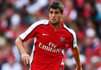 LONDON, ENGLAND - AUGUST 02:  Fran Merida of Arsenal runs with the ball during the Emirates Cup match between Arsenal and Glasgow Rangers at the Emirates Stadium on August 2, 2009 in London, England.  (Photo by Phil Cole/Getty Images)