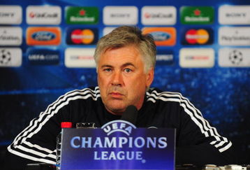 COBHAM, SURREY - SEPTEMBER 14:  Chelsea manager, Carlo Ancelotti faces the media during a Chelsea press conference at the Chelsea training ground on September 14, 2009 in Cobham, Surrey.  (Photo by Mike Hewitt/Getty Images)