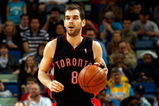 NEW ORLEANS - FEBRUARY 06:  Jose Calderon #8 of the Toronto Raptors dribbles during the game against the New Orleans Hornets on February 6, 2009 in New Orleans, Louisiana.  NOTE TO USER: User expressly acknowledges and agrees that, by downloading and/or using this Photograph, user is consenting to the terms and conditions of the Getty Images License Agreement.  (Photo by Chris Graythen/Getty Images)