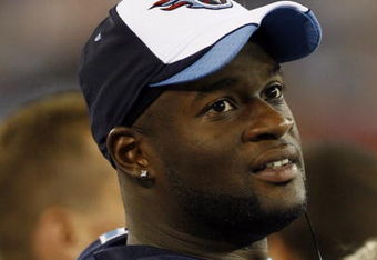 NASHVILLE, TN - AUGUST 15: Vince Young #10 of the Tennessee Titans looks on against the Tampa Bay Buccaneers during a preseason NFL game at LP Field on August 15, 2009 in Nashville, Tennessee. The Titans beat the Buccaneers 27-20. (Photo by Joe Murphy/Getty Images) 