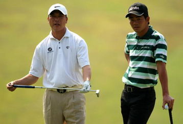 SHENZHEN, CHINA - NOVEMBER 23:  Liang Wen-Chong and Zhang Lian-Wei of China line up a putt on the 3rd green during the second round of the Omega Mission Hills World Cup at the Mission Hills Resort on 23 November 2007 in Shenzhen, China.  (Photo by Richard Heathcote/Getty Images)