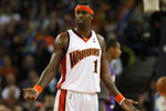 OAKLAND, CA - MARCH 15:  Stephen Jackson #1 of the Golden State Warriors is called for his second technical foul and is thrown out of the game by referee Tony Brothers against the Phoenix Suns during an NBA game on March 15, 2009 at Oracle Arena in Oakland, California. NOTE TO USER: User expressly acknowledges and agrees that, by downloading and or using this photograph, User is consenting to the terms and conditions of the Getty Images License Agreement.  (Photo by Jed Jacobsohn/Getty Images)