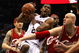 ATLANTA - MAY 09:  Joe Johnson #2 of the Atlanta Hawks drives against Zydrunas Ilgauskas #11 of the Cleveland Cavaliers in Game Three of the Eastern Conference Semifinals during the 2009 NBA Playoffs at Philips Arena on May 9, 2009 in Atlanta, Georgia.  NOTE TO USER: User expressly acknowledges and agrees that, by downloading and/or using this Photograph, user is consenting to the terms and conditions of the Getty Images License Agreement.  (Photo by Andy Lyons/Getty Images)
