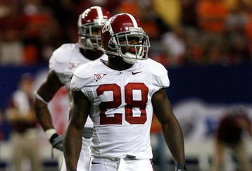 ATLANTA - SEPTEMBER 05:  Javier Arenas #28 of the Alabama Crimson Tide against the Virginia Tech Hokies during the Chick-fil-A Kickoff Game at Georgia Dome on September 5, 2009 in Atlanta, Georgia.  (Photo by Kevin C. Cox/Getty Images)
