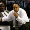 GREENSBORO, NC - MARCH 19:  Head coach Kevin Broadus of the Binghamton Bearcats looks on during the first round of the NCAA Division I Men's Basketball Tournament against the Duke Blue Devils at the Greensboro Coliseum on March 19, 2009 in Greensboro, North Carolina.  (Photo by Streeter Lecka/Getty Images)