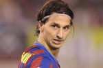 SANTANDER, SPAIN - SEPTEMBER 22:  Zlatan Ibrahimovic of Barcelona is shown during the La Liga match between Racing Santander and Barcelona at El Sardinero stadium on September 22, 2009 in Santander, Spain.  (Photo by Denis Doyle/Getty Images)
