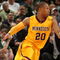 INDIANAPOLIS - MARCH 13: Lawrence Westbrook #20 of the Minnesota Golden Gophers drives against the Michigan State Spartans during the second round of the Big Ten Men's Basketball Tournament at Conseco Fieldhouse on March 13, 2009 in Indianapolis, Indiana. (Photo by Jonathan Daniel/Getty Images)