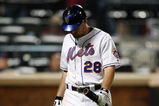 NEW YORK - SEPTEMBER 23:  Daniel Murphy #28 of the New York Mets walks to the dugout after striking out against the Atlanta Braves during the game on September 23, 2009 at Citi Field in the Flushing neighborhood of the Queens borough of New York City.  (Photo by Jared Wickerham/Getty Images)