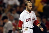 BOSTON - SEPTEMBER 29:  Dustin Pedroia #15 of the Boston Red Sox reacts after he is caught stealing third base to end the third inning against the Toronto Blue Jays on September 29, 2009 at Fenway Park in Boston, Massachusetts.  (Photo by Elsa/Getty Images)