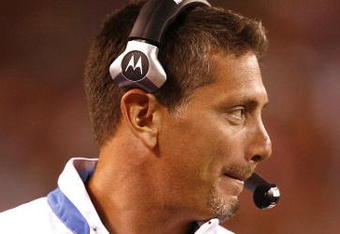 CLEVELAND - AUGUST 22:  Head coach Jim Schwartz of the Detroit Lions wtches his team against the Cleveland Browns during the third quarter of their NFL game in Cleveland Browns Stadium on August 22, 2009 in Cleveland, Ohio.  (Photo by Matt Sullivan/Getty Images)