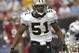 TAMPA, FL - NOVEMBER 30: Linebacker Jonathan Vilma #51 of the New Orleans Saints yells during play against the Tampa Bay Buccaneers at Raymond James Stadium on November 30, 2008 in Tampa, Florida.  (Photo by Al Messerschmidt/Getty Images) 