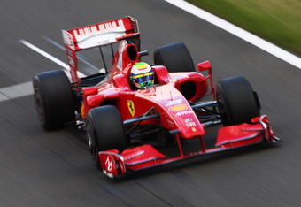NORTHAMPTON, UNITED KINGDOM - JUNE 20:  Felipe Massa of Brazil and Ferrari drives during final practice prior to qualifying for the British Formula One Grand Prix at Silverstone on June 20, 2009 in Northampton, England.  (Photo by Clive Mason/Getty Images)