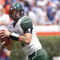 GAINESVILLE, FL - AUGUST 30: Quarterback Greg Alexander #12 of the Hawaii Warriors looks to pass during the game against the FLorida Gators at Ben Hill Griffin Stadium on August 30, 2008 in Gainesville, Florida. (Photo by Sam Greenwood/Getty Images)