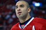 MONTREAL- SEPTEMBER 24:  Scott Gomez #91 of the Montreal Canadiens skates during the warm-up period prior the NHL preseason game against the Boston Bruins on September 24, 2009 at the Bell Centre in Montreal, Quebec, Canada.  The Bruins defeated the Canadiens 2-1 in a shootout.  (Photo by Richard Wolowicz/Getty Images)