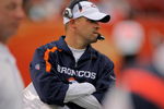DENVER - SEPTEMBER 20:  Head coach Josh McDaniels of the Denver Broncos leads his team against the Cleveland Browns during NFL action at Invesco Field at Mile High on September 20, 2009 in Denver, Colorado. The Broncos defeated the Browns 27-6.  (Photo by Doug Pensinger/Getty Images)