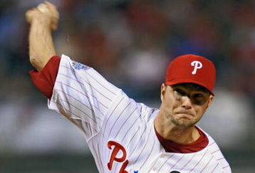 PHILADELPHIA - APRIL 17: Ryan Madson #46 of the Philadelphia Phillies pitches in the top of the 8th inning, giving up the game winning 2 run double by Scott Hairston of the San Diego Padres on April 17, 2009 at Citizens Bank Park in Philadelphia, Pennsylvania. The Padres won 8-7. (Photo by Drew Hallowell/Getty Images)