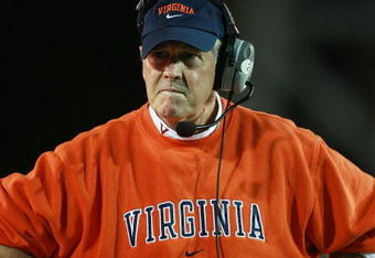 CORAL GABLES, FL - NOVEMBER 10:  Head coach Al Groh of the Virginia Cavaliers watches his team take on the Miami Hurricanes at the Orange Bowl November 10, 2007 in Coral Gables, Florida. The Hurricanes played their last game in the Orange Bowl as Virginia defeated Miami 48-0.  (Photo by Doug Benc/Getty Images)
