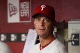 PHOENIX - JULY 28:  Pitcher Jamie Moyer#50 of the Philadelphia Phillies looks on from the dugout during the major league baseball game against the Arizona Diamondbacks at Chase Field on July 28, 2009 in Phoenix, Arizona. The Phillies defeated the Diamondbacks 4-3.  (Photo by Christian Petersen/Getty Images)