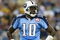 NASHVILLE, TN - SEPTEMBER 3: Vince Young #10 of the Tennessee Titans looks on against the Green Bay Packers during a preseason NFL game at LP Field on September 3, 2009 in Nashville, Tennessee. The Titans beat the Packers 27-13. (Photo by Joe Murphy/Getty Images) 
