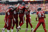 HOUSTON - SEPTEMBER 27:  Tight-end Owen Daniels #81 of the Houston Texans celebrates his touchdown score with David Anderson #89 during the game against the Jacksonville Jaguars at Reliant Stadium on September 27, 2009 in Houston, Texas.  (Photo by Bob Levey/Getty Images)