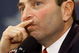 3 Feb 2001:  Commissioner Gary Bettman ponders a  question from the media during a press conference before the NHL All-Star Game at the Pepsi Center in Denver, Colorado.   DIGITAL IMAGE. Mandatory Credit: Brian Bahr/ALLSPORT