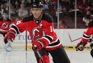 NEWARK, NJ - SEPTEMBER 16:  Brendan Shanahan #14 of the New Jersey Devils skates against the New York Rangers at the Prudential Center on September 16, 2009 in Newark, New Jersey.  (Photo by Bruce Bennett/Getty Images)