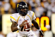 AUBURN, AL - SEPTEMBER 19:  Quarterback Jarrett Brown #16 against the West Virginia Mountaineers against the Auburn Tigers at Jordan-Hare Stadium on September 19, 2009 in Auburn, Alabama.  (Photo by Kevin C. Cox/Getty Images)