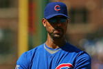 CHICAGO - AUGUST 30: Derrek Lee #25 of the Chicago Cubs waits for a pitching change in the 4th inning of a game against the New York Mets on August 30, 2009 at Wrigley Field in Chicago, Illinois. The Mets defeated the Cubs 4-1. (Photo by Jonathan Daniel/Getty Images)
