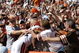 CLEVELAND - AUGUST 21:  Running back Lee Suggs #44 of the Cleveland Browns is welcomed into the Dawg Pound after scoring a touchdown during the second quarter of the pre-season game between the Cleveland Browns and the Detroit Lions on August 21, 2004 at Cleveland Browns Stadium in Cleveland, Ohio. Cleveland defeated Detroit 17-10.  (Photo by David Maxwell/Getty Images)